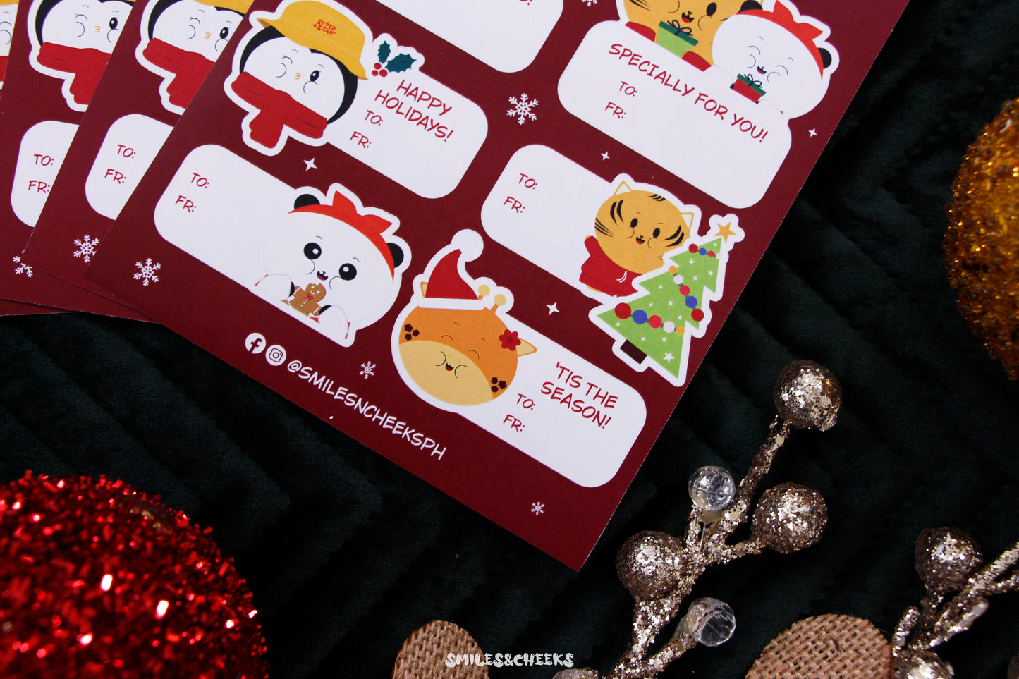Smiles&Cheeks Christmas Sticker Tags