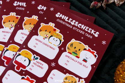 Smiles&Cheeks Christmas Sticker Tags